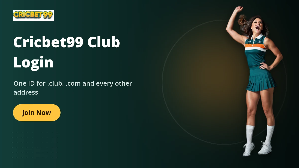 Cricbet99 Club Login — Cricbet99 banner: One ID for .club, .com and every other address