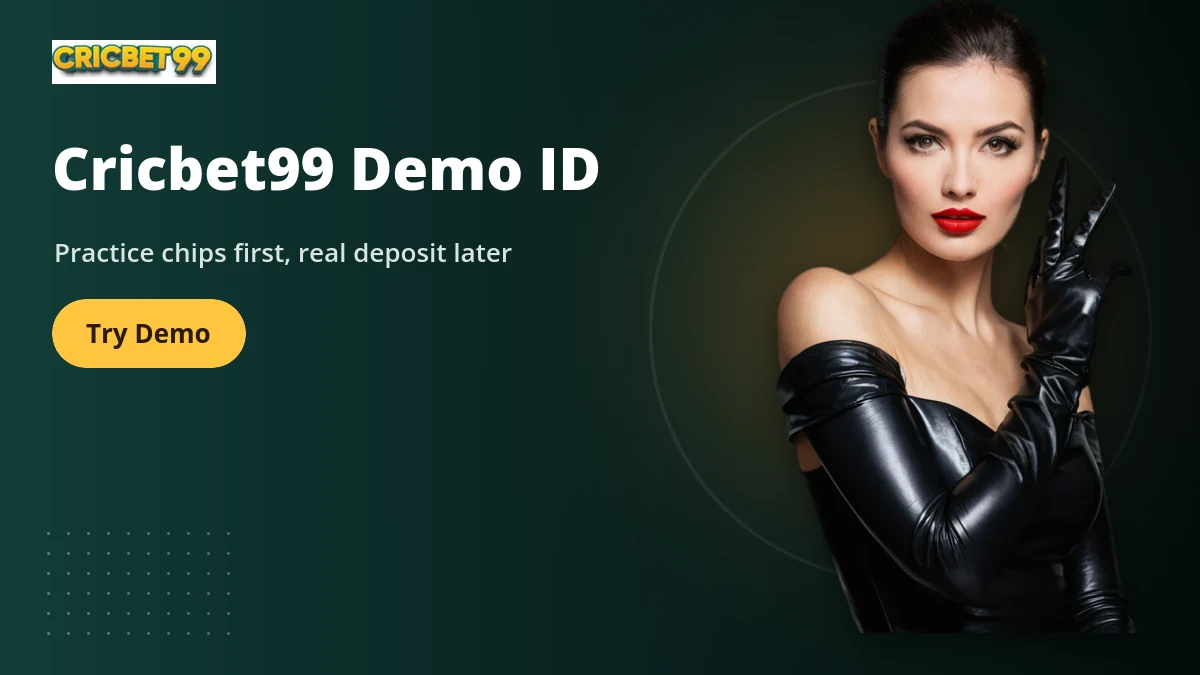Cricbet99 Demo ID — Cricbet99 banner: Practice chips first, real deposit later