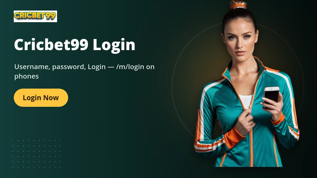 Cricbet99 Login — Cricbet99 banner: Username, password, Login — /m/login on phones